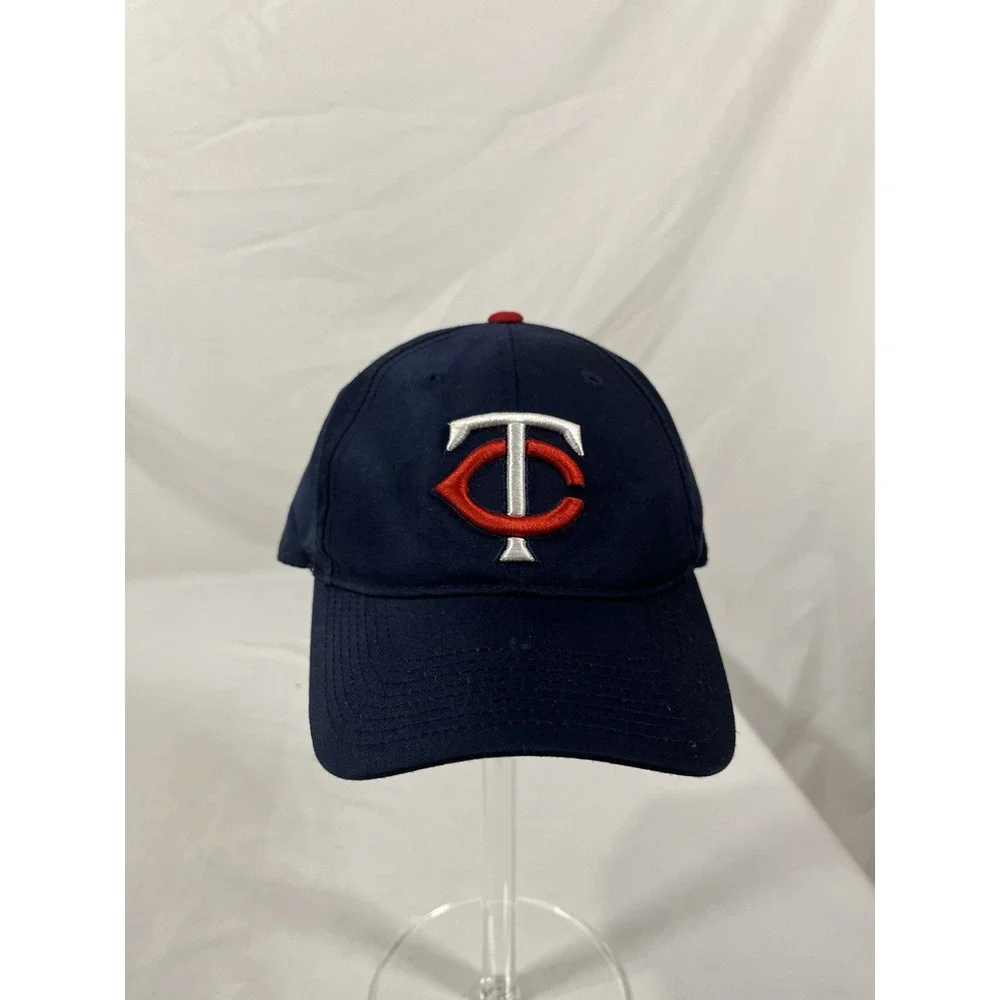 Minnesota Twins MLB Team Logo Navy Adjustable Baseball Cap Hat Team MLB S/M